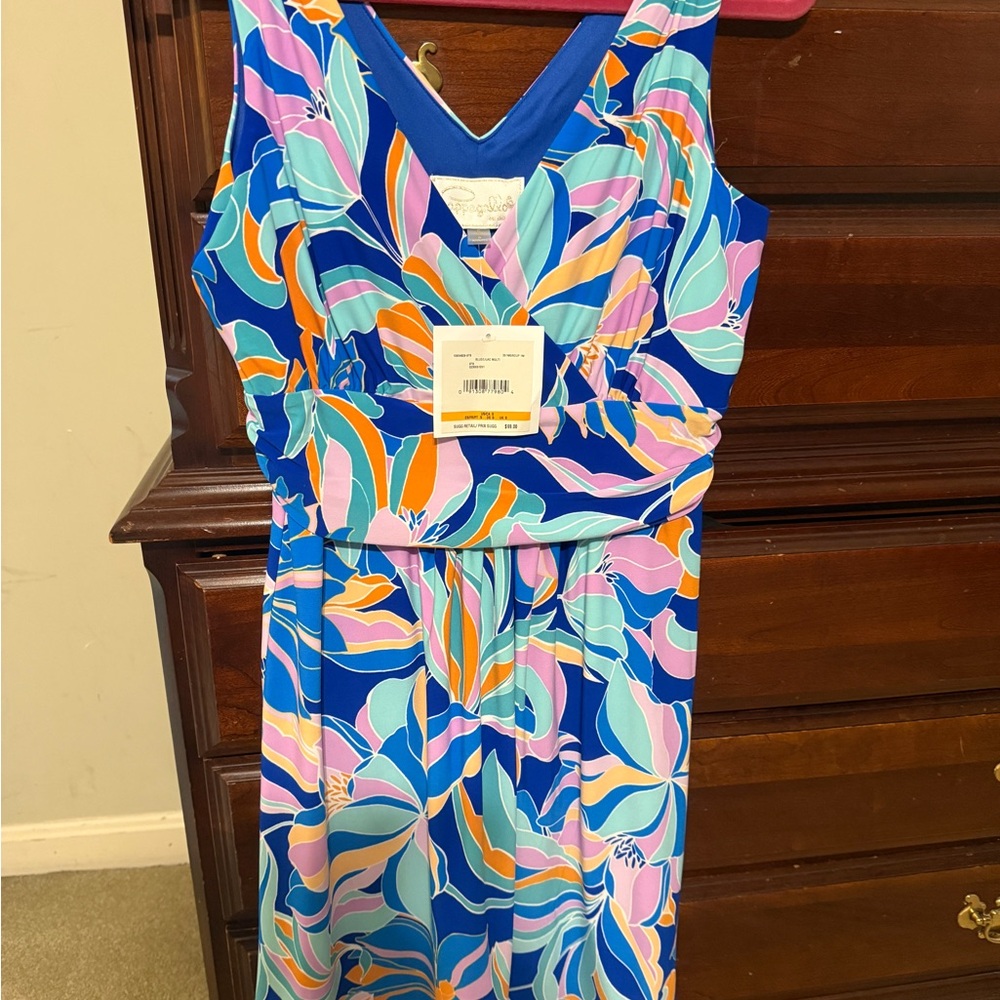 Pappagallo Floral Print Sleeveless Dress Small NWT